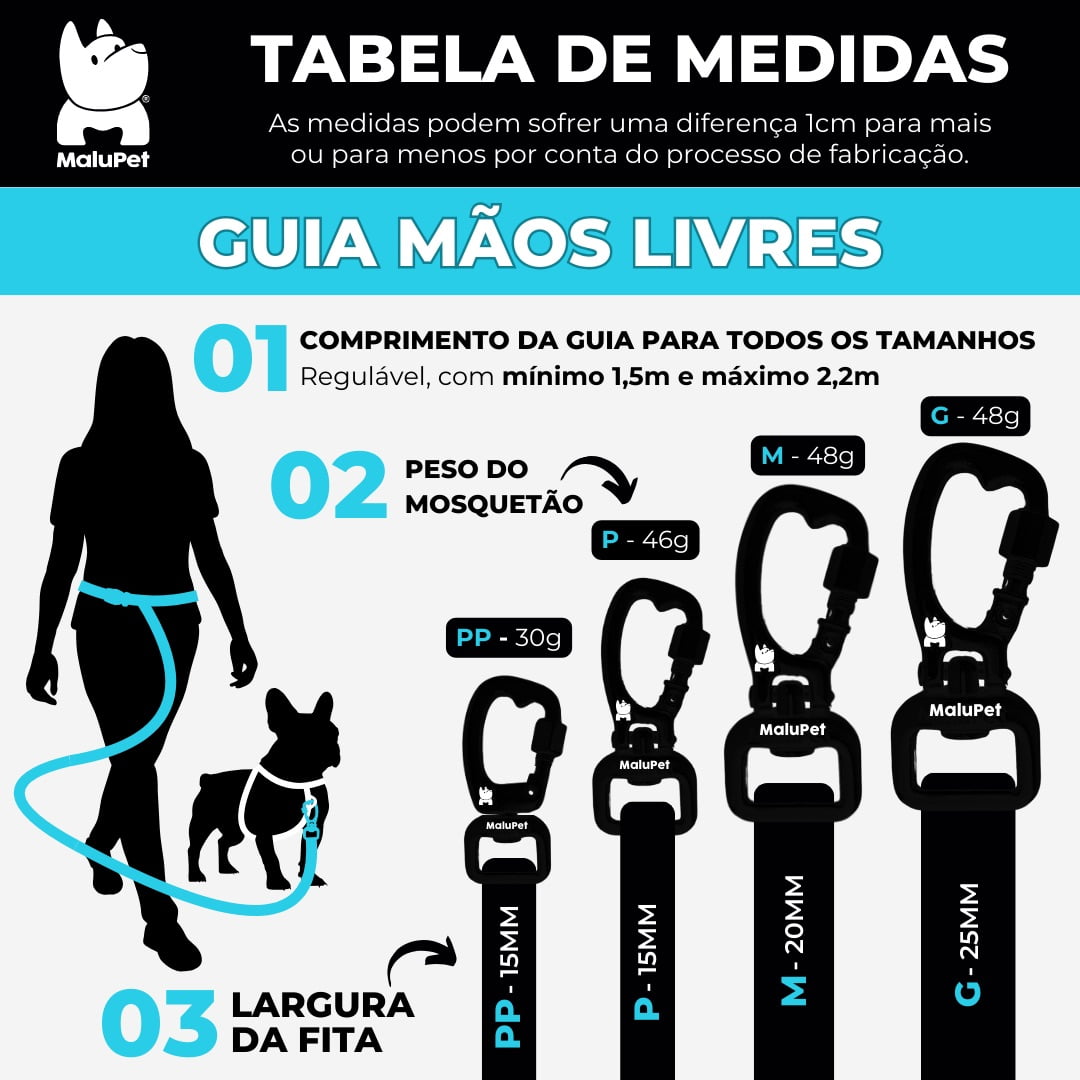 Tabela de Medidas Guia Mãos Livres